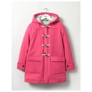 Boden Pink Kids Duffle Coat